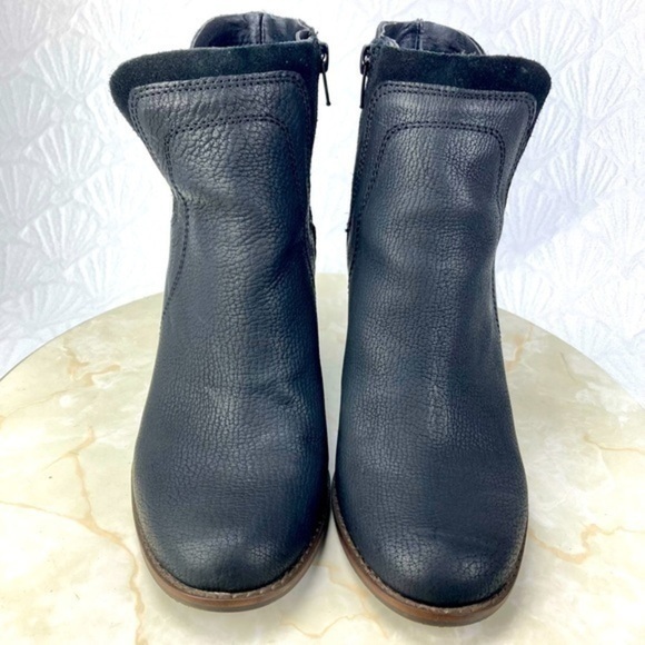 Lucky Brand Yenata Black Leather Wedge Booties (size 8.5) - Picture 3 of 12